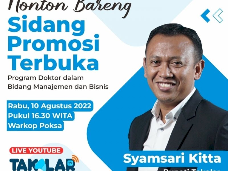 Syamsari Kitta berhasil meraih gelar doktor di ITB. 