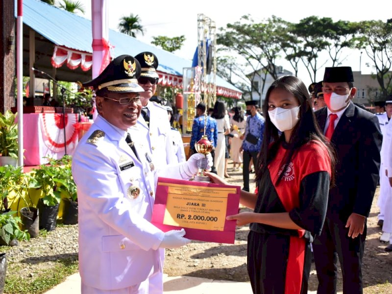 Upacara peringatan HUT Kemerdekaan ke-77 di Toraja Utara digelar di Lapangan Bakti Rantepao, Toraja Utara.