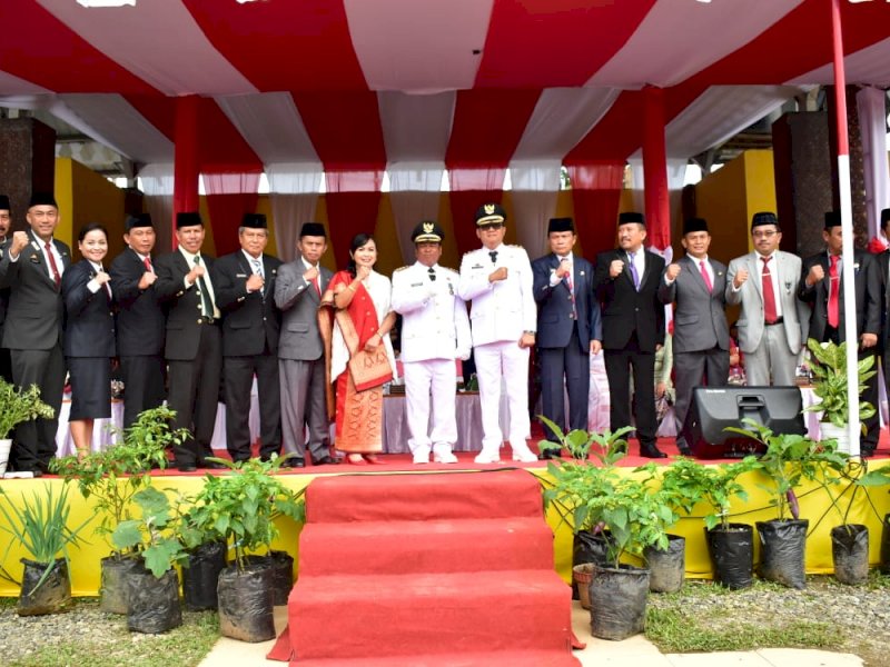 Upacara peringatan HUT Kemerdekaan ke-77 di Toraja Utara digelar di Lapangan Bakti Rantepao, Toraja Utara.