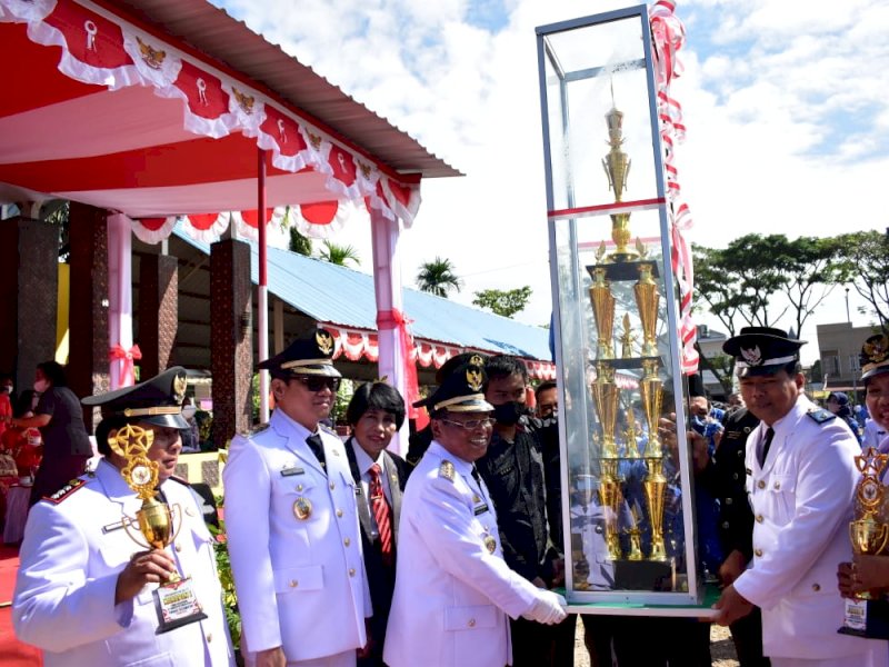 Upacara peringatan HUT Kemerdekaan ke-77 di Toraja Utara digelar di Lapangan Bakti Rantepao, Toraja Utara.