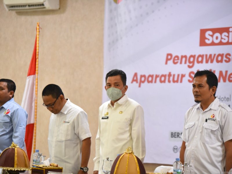 Sosialisasi Pengawasan Netralitas ASN, TNI dan POLRI yang digelar Bawaslu Lutra, Rabu (24/08/2022).