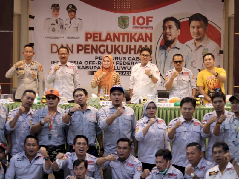 Pengukuhan Pengurus Cabang IOF Luwu Utara, Kamis (25/8/2022), di Aula La Galigo Kantor Bupati Luwu Utara.