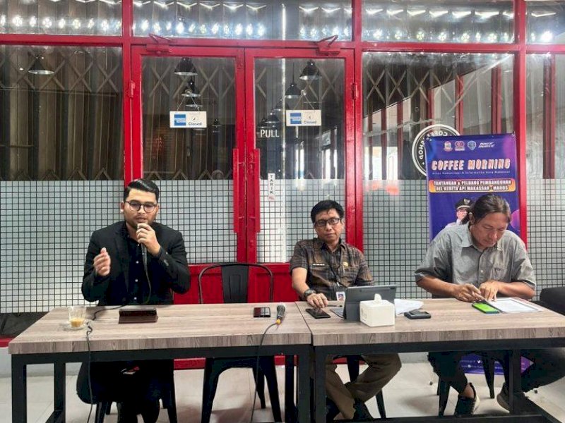 Diskusi Coffee Morning yang digelar Diskominfo Makassar,  Kamis (25/8/2022).