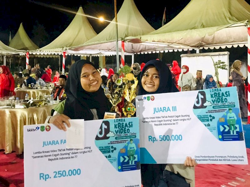 PIK-R Kartika SMKN 2 Kabupaten Luwu Utara berhasil menjadi juara ketiga Lomba Video Kreatif.