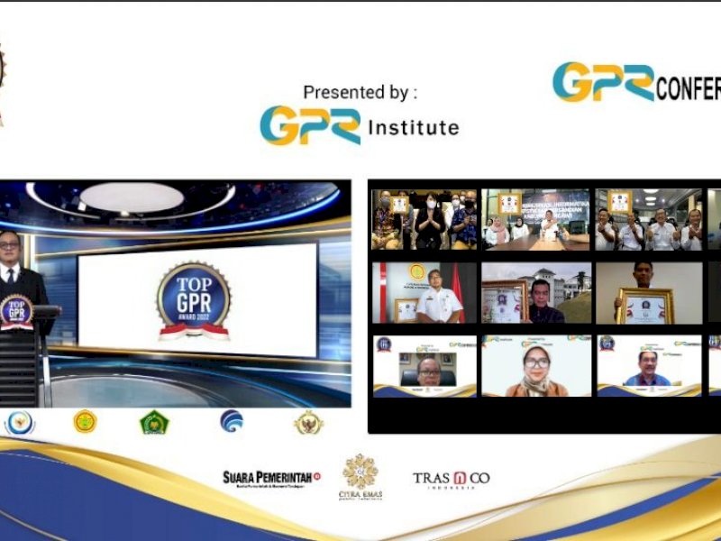 Acara Top GPR Award & GPR Conference 2022 yang dilangsungkan secara virtual pada Rabu 31 Agustus 2022.