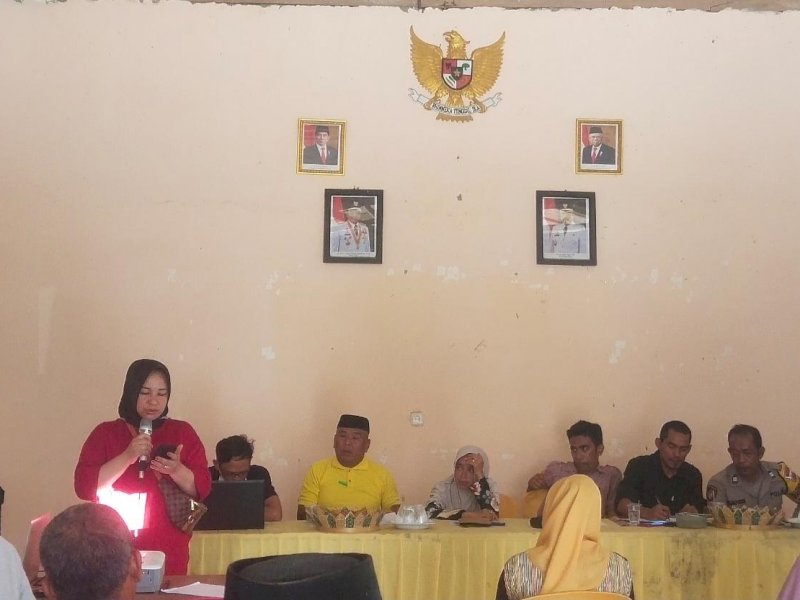 Musyawarah Pembentukan Panitia Pikades Tea Musu di kantor desa setempat, Jumat (2/9/2022) sore.