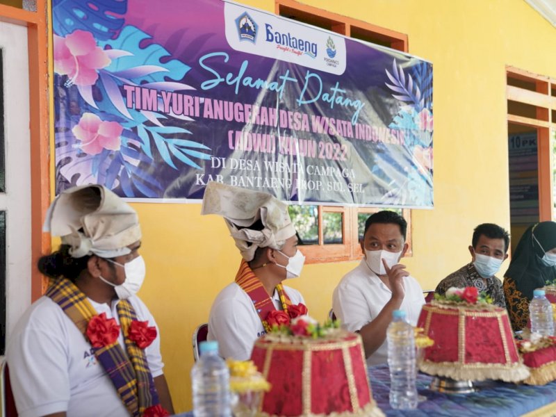 Tim juri Anugerah Desa Wisata (ADWI) berkunjung ke kelurahan Campaga, Kecamatan Tompobulu, Bantaeng.