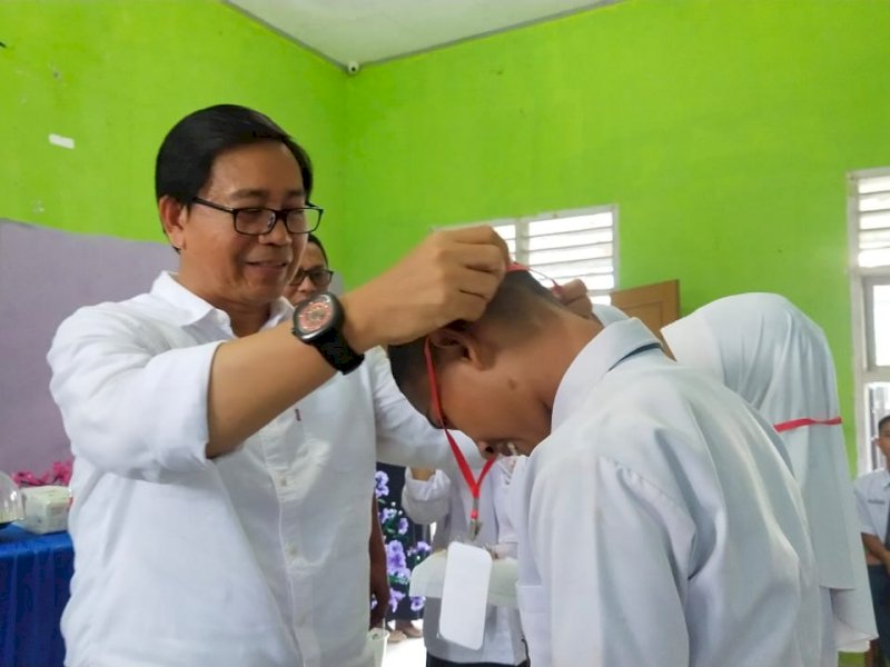 Wakil Bupati Luwu Utara Suaib Mansur membuka Diksar Kepalangmerahan yang dilaksanakan oleh Palang Merah Remaja UPT SMAN 4 Luwu Utara.