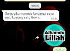 Beredar Chat WA Wabup Gowa: 'Sampaikan Keluarga Saya Maju 01 Gowa'