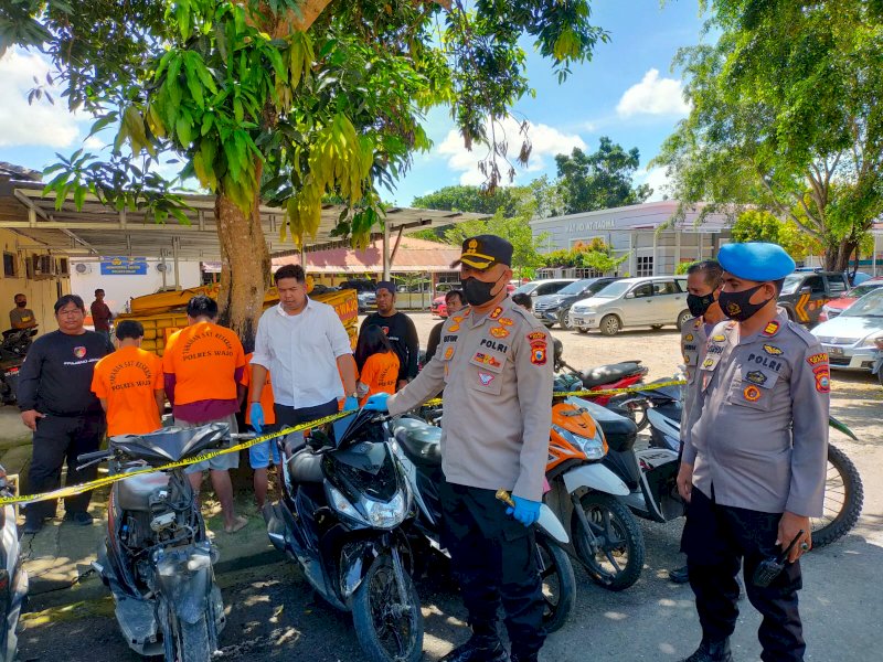 Sepeda motor yang berhasil diamankan dari sindikat curanmor di Wajo. 