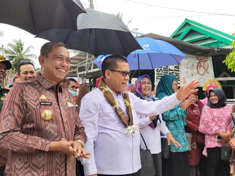 Peluncuran Dapur Sehat Atasi Stunting (Dashat) tingkat Kabupaten Wajo di Desa Sogi, Kecamatan Maniangpajo, Kamis (15/9/2022).
