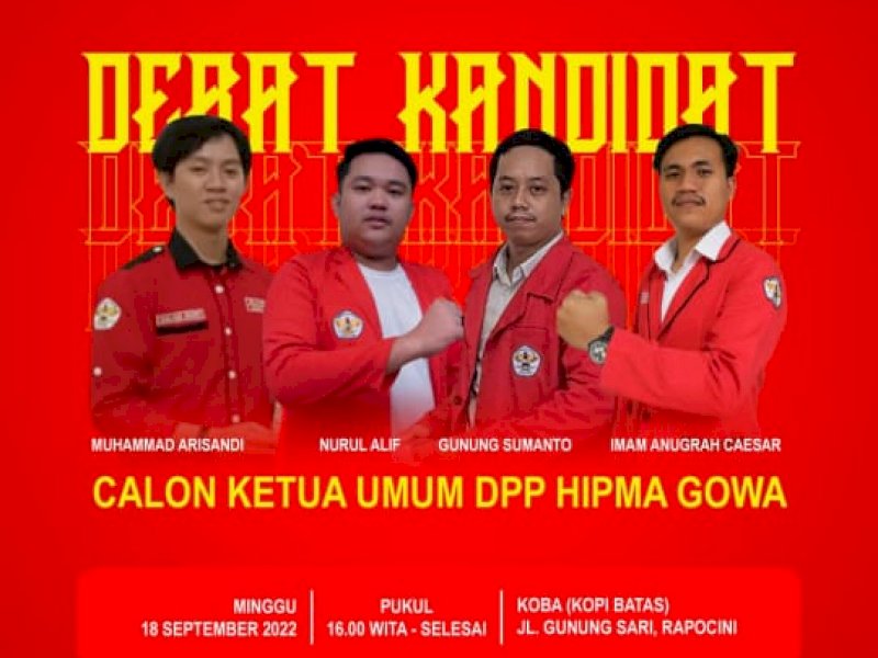 Jelang Mubes, Hipma Gowa Gelar Debat Kandidat Caketum Besok