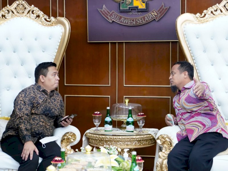 Satuan Tugas (Satgas) Koordinasi Supervisi dan Pencegahan (Korsupgah) KPK Wilayah IV bertemu Gubernur Sudirman Sulaiman di Kantor Gubernur Sulsel, Senin 26 September 2022.