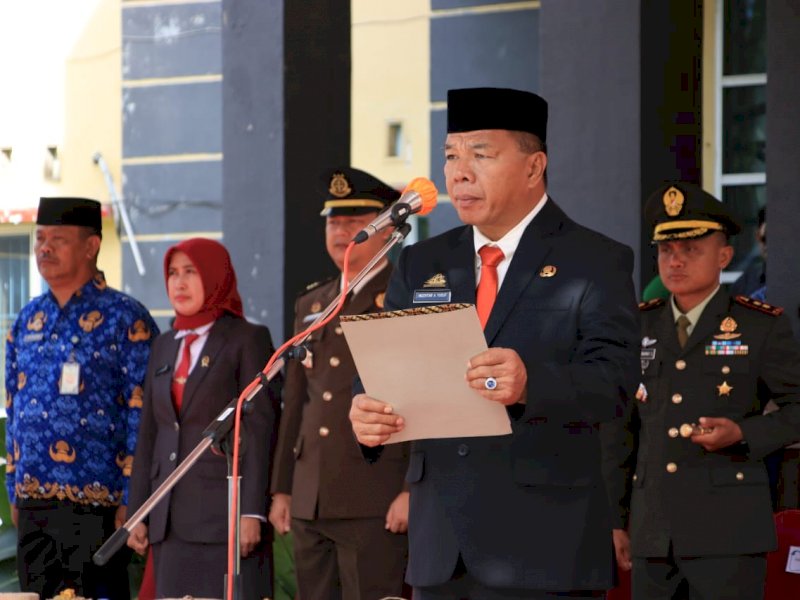 Bupati Bulukumba Muchtar Ali Yusuf memimpin upacara Hari Kesaktian Pancasila. 