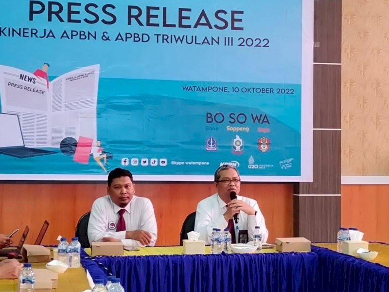 Tumbuh, Belanja APBN Bosowa Hingga Triwulan III 2022 Sentuh Rp1,69 T