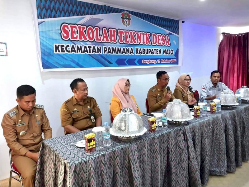 Sekolah Teknik Desa Kecamatan Pammana, Kabupaten Wajo, yang digelar di Hotel Sermani Sengkang, Selasa (11/10/2022).
