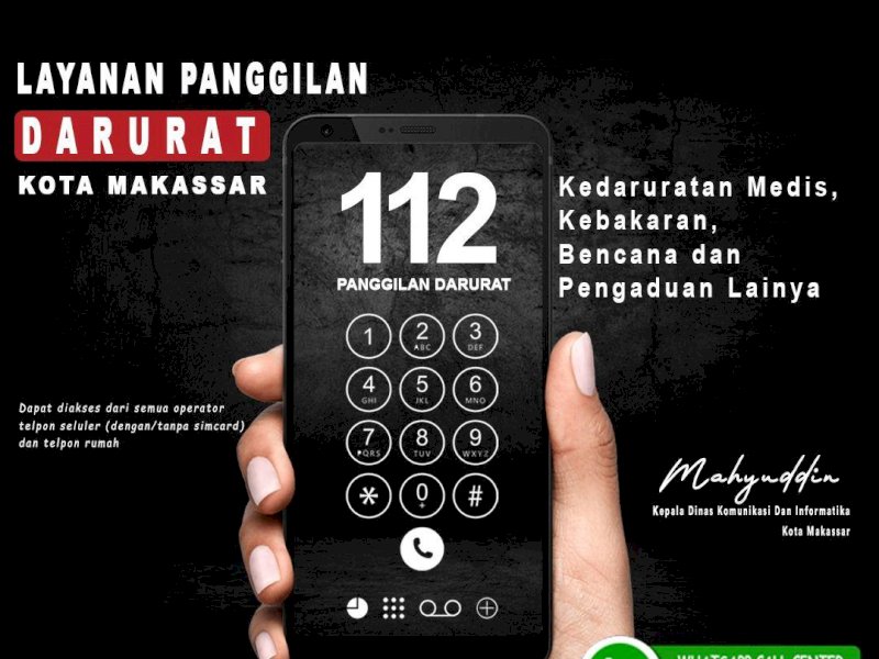 Waspada Cuaca Buruk, Dinas Kominfo Makassar Ajak Masyarakat Manfaatkan Layanan Call Center 112