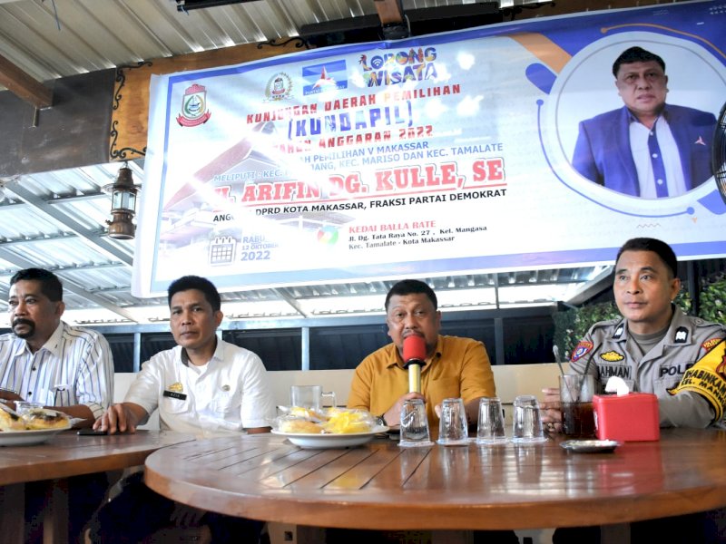 Anggota DPRD Kota Makassar, Arifin Dg Kulle melaksanakan kunjungan dapil di Kelurahan Mangasa dan Manuruki.