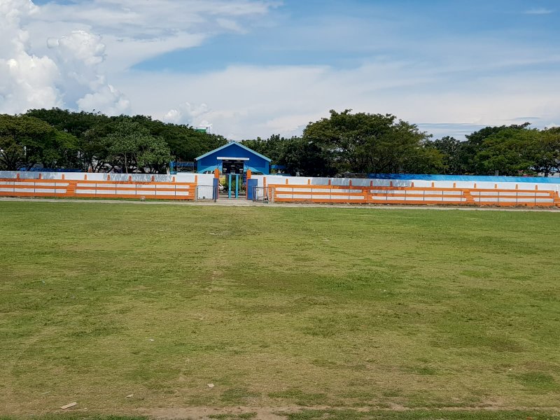 Stadion Mini Bulukumba yang berbenah menjelang Porprov 2022.