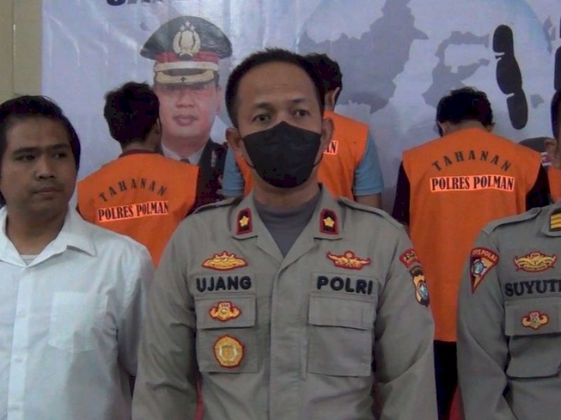 Polres Polman memberi keterangan pers terkait penangkapan jaringan narkoba.