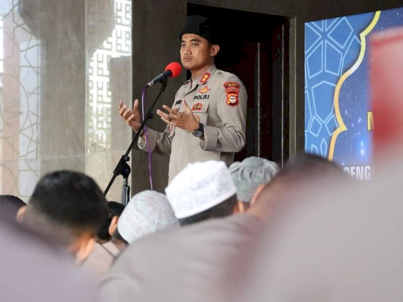 Peringatan Maulid Nabi Muhammad SAW 1444 Hijriah di Masjid Qadrul Islam, Polres Bone, Kamis (20/10/2022).