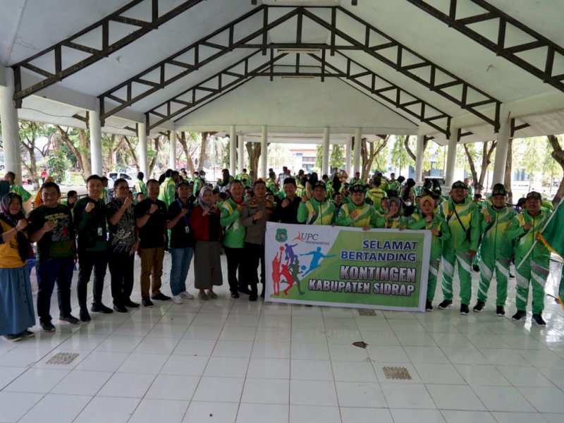 Atlet Sidrap dilepas menuju ajang Porprov Sulsel.