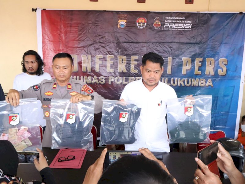 Polres Bulukumba merilis kasus perampokan lintas provinsi.