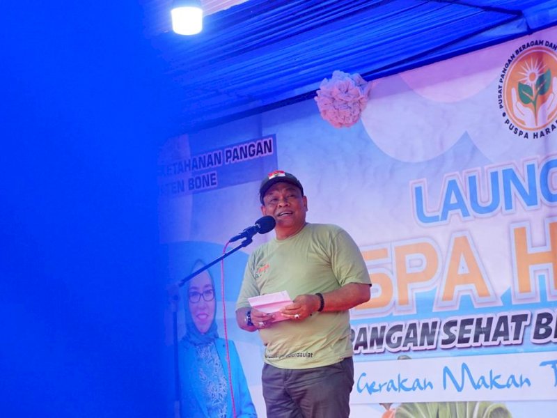 Bupati Bone Andi Fahsar M Padjalangi melaunching gerakan Pusat Pangan Sehat, Beragam dan Pasti Aman (Puspa Harapan).