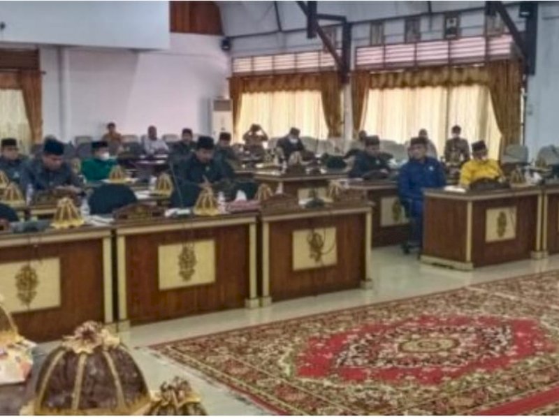 Rapat paripurna DPRD Wajo yang batal dilaksanakan siang tadi.