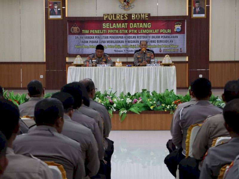 Forum Group Discussion (FGD) di Aula Sarja Arya Racana Mapolres Bone.