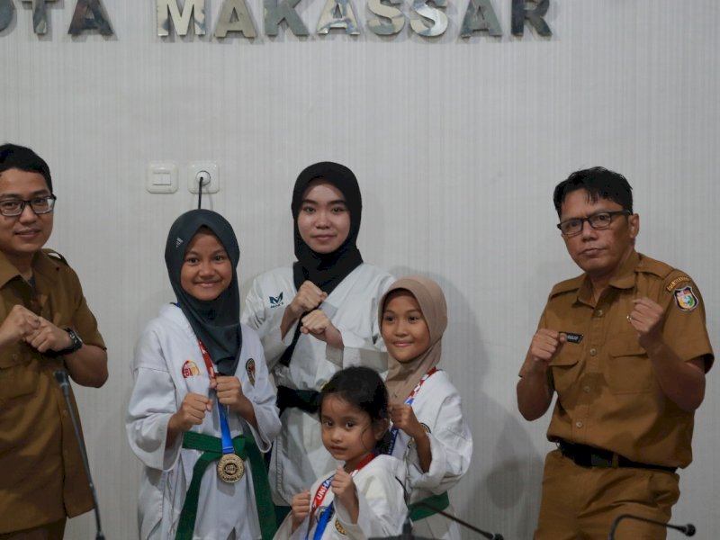 Atlet Taekwondo Dojang DPRD Kota Makassar.