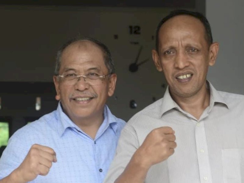 Ilham Arief Sirajuddin bersama mantan anggota DPRD Bantaeng, H Muhammad Said.