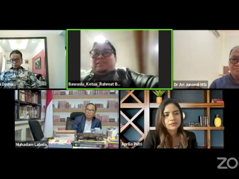 Webinar yang digelar MIPI dengan tema "Menjaga Netralitas Penyelenggara Negara dalam Pemilu 2024."