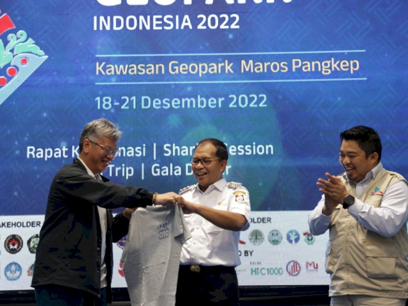 Kunjungan Badan Pengelola Geopark Maros Pemprov Sulsel di kediaman Wali Kota Makassar di Jl Amirullah, Rabu, (21/12/2022).