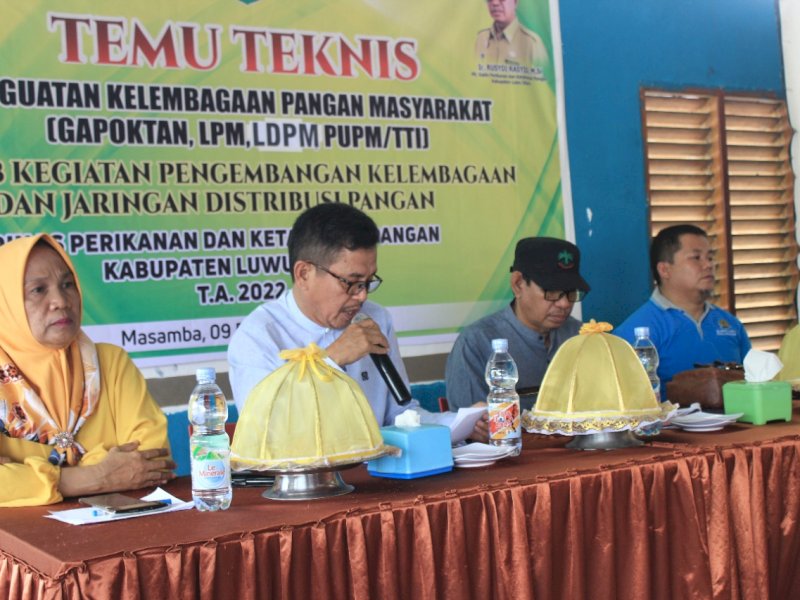 Temu Teknis Kelembagaan Pangan Masyarakat Subkegiatan Pengembangan Kelembagaan, Jumat (23/12/2022), di Warkop Teras Adira Masamba.