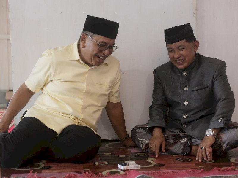 Ilham Arief Sirajuddin menghadiri haul Puang Rukka ke 71, di Desa Mattoanging, Kecamatan Bantimurung Maros.