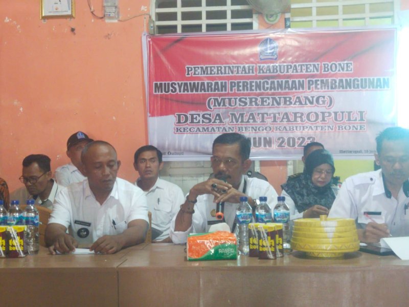 Musrenbang digelar di Desa Mattaropuli, Kecamatan Bengo, Rabu (18/1/2023).