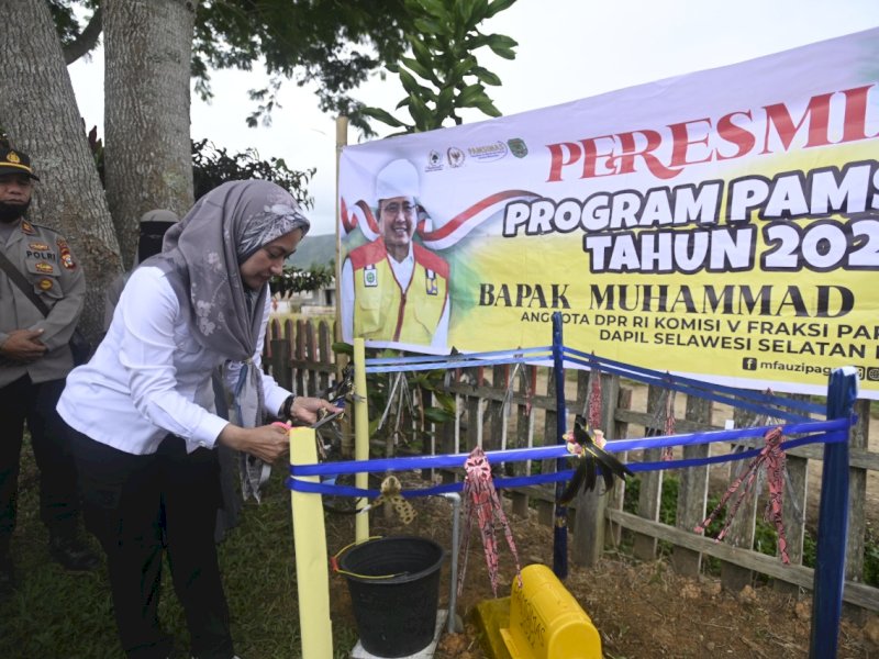 Bupati Luwu Utara, Indah Putri Indriani meresmikan enam program PAMSIMAS