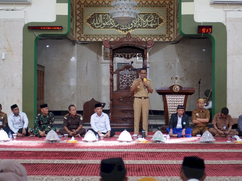 PJ Bupati Takalar Setiawan Aswad membuka lomba tadarus Alquran di Masjid Agung Takalar, Senin 30 Januari 2023.