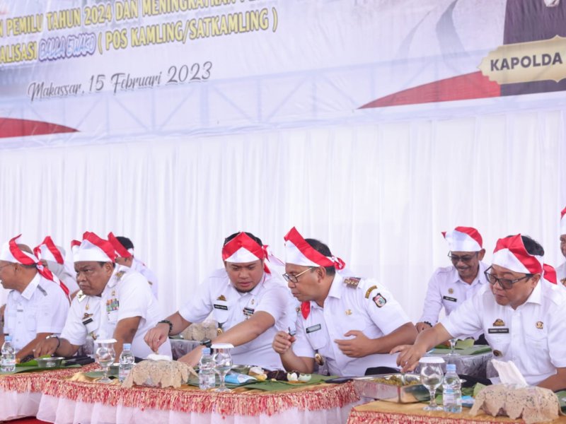 Manre Sipulung bersama tiga pilar Kamtibmas dalam rangka antisipasi pengamanan Pemilu 2024.