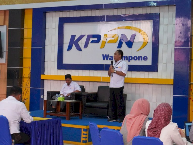 Sosialisasi Optimalisasi KKP Domestik dan CMS digelar di Aula KPPN Watampone, Senin (27/02/2023).
