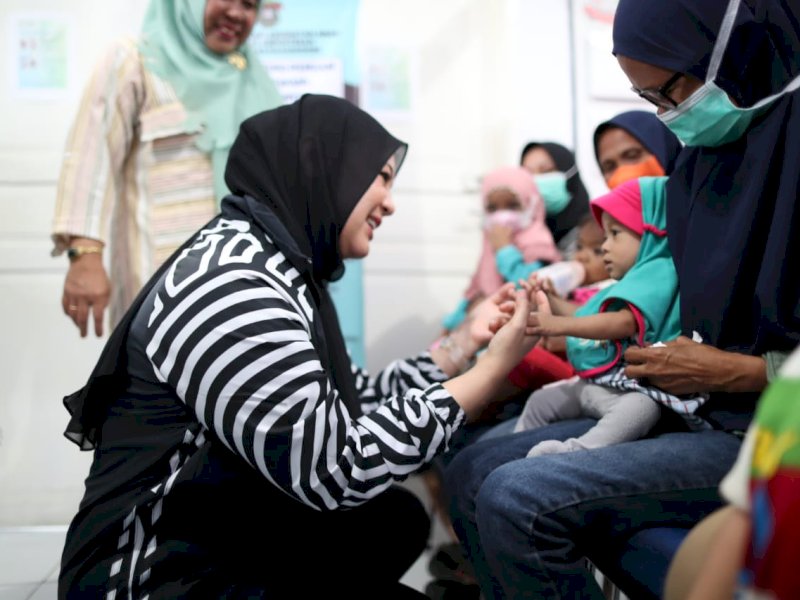 Wakil Wali Kota Makassar Fatmawati Rusdi mengunjungi dua puskesmas di Kota Makassar, Sabtu (4/03/2023).