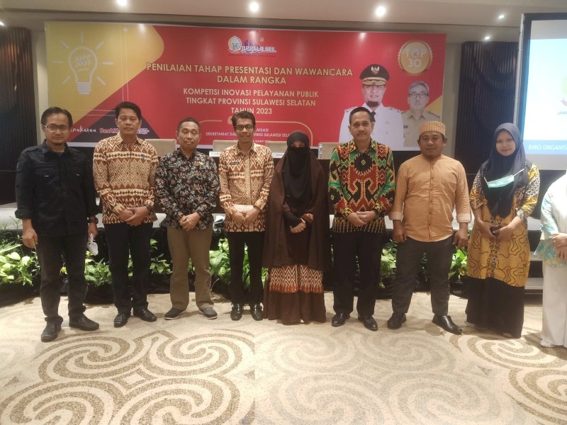 Kompetisi Inovasi Pelayanan Publik (KIPP) Tingkat Provinsi Sulawesi Selatan 2023, Kamis (9/3/2023).