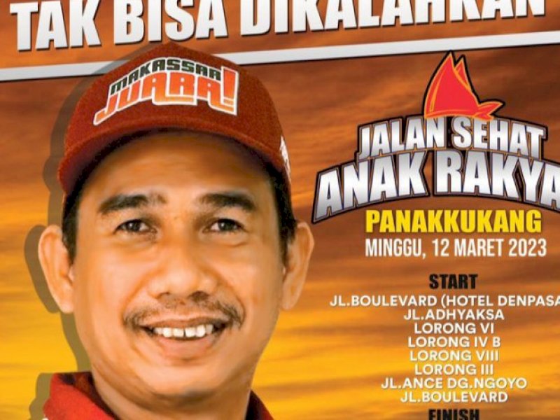 Penyanyi Legendaris Makassar Udhin Leaders Bakal Meriahkan Jalan Sehat Anak Rakyat