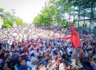 'Rudianto Lallo Wali Kota' Menggema di Acara Jalan Sehat Anak Rakyat