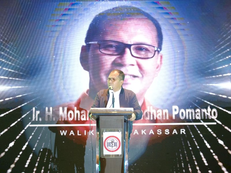 Wali Kota Makassar Moh Ramdhan Pomanto menghadiri pelantikan dan rapat kerja Pengurus Ikatan Dokter Indonesia (IDI) Makassar Periode 2023-2026.