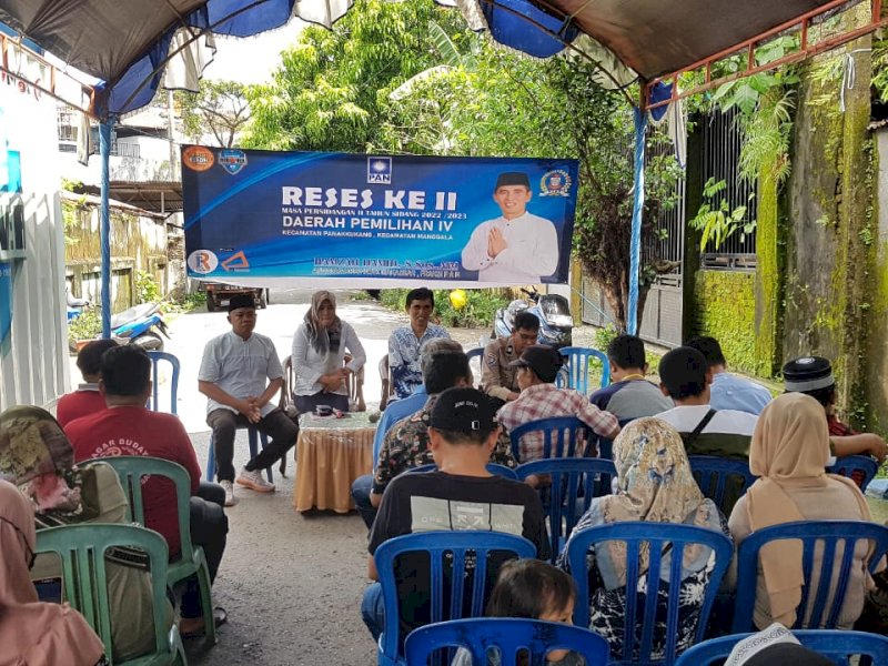Anggota DPRD Kota Makassar Hamzah Hamid menggelar reses masa sidang kedua tahun anggaran 2022-2023, di Jalan Abadi.