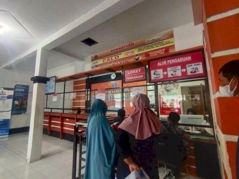 Ruang pelayanan Disdukcapil Bone.