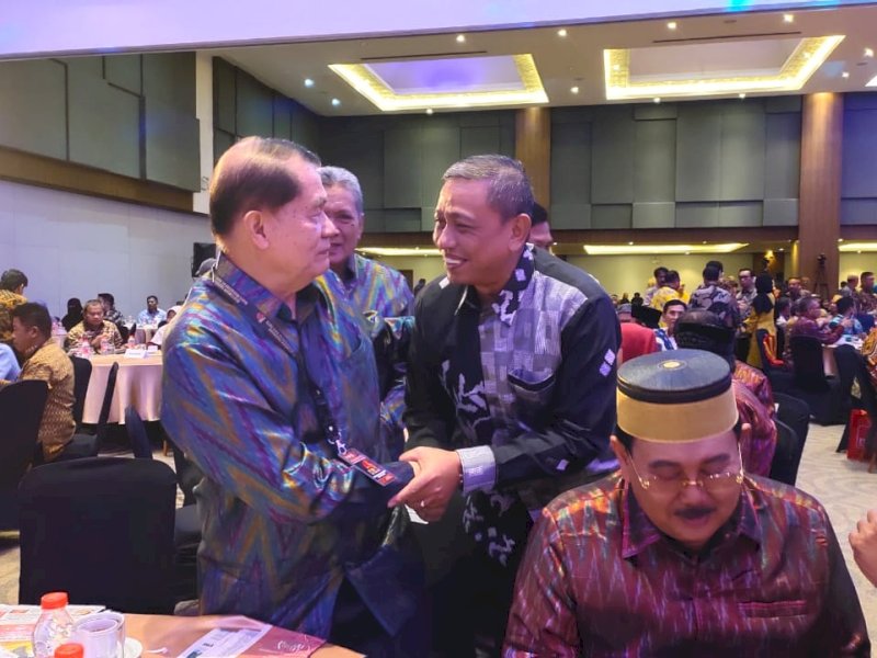 Bupati Wajo, Amran Mahmud menghadiri Pertemuan Saudagar Bugis Makassar XXIII yang digelar di Hotel Four Poitns By Sheraton, Makassar, Minggu (30/4/2023).