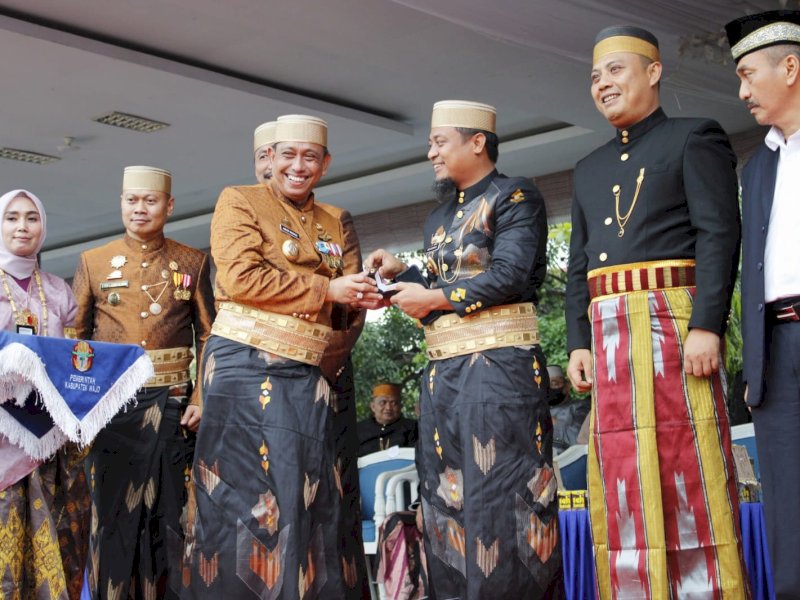 Puncak peringatan  Hari Jadi Wajo ke 624 di Lapangan Merdeka Sengkang, Rabu (4/5/2023). 